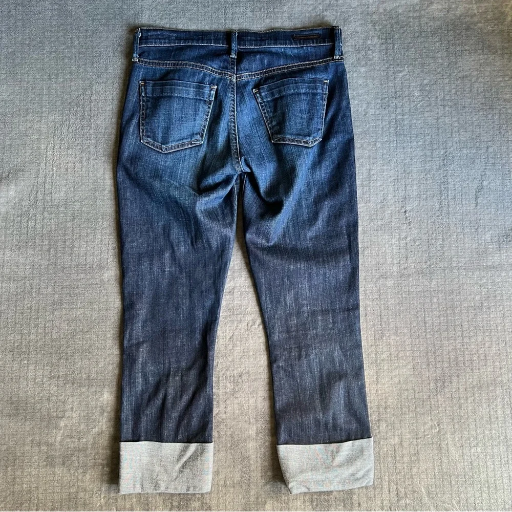 Citizens of Humanity Sz 25 Dani Crop Cuffed Straight Leg Jeans in Scorpio Wash